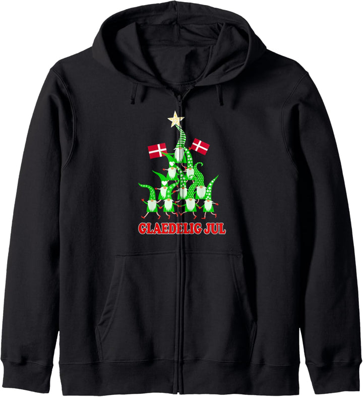 Glaedelig Jul Nordic Gnomes Tomte Nisse Dänish Christmas Kapuzenjacke