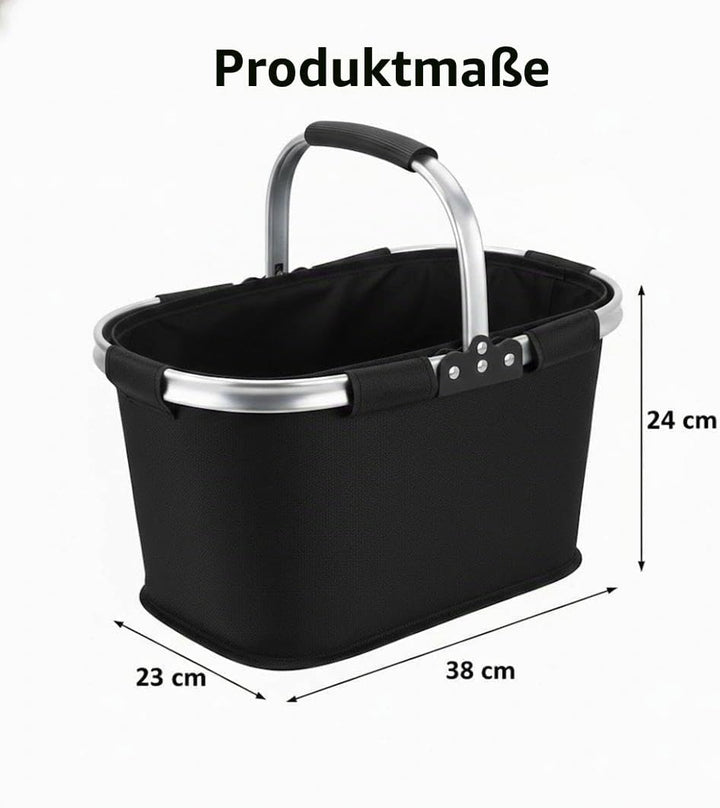 21L Faltbar Einkaufskorb,Picknickkorb,Tragekorb mit gepolstertem Griff,ideal für Einkaufen,Picknick