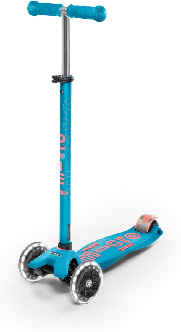 micro Maxi Deluxe LED Kickboard | Kickboard mit LED-Vorderrollen | Lenker höhenverstellbar | ab 5 Ja