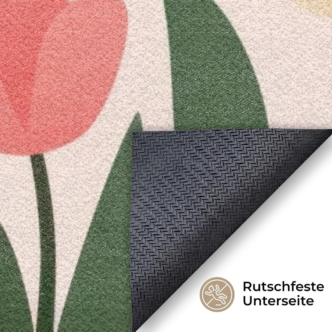 MuchoWow© Fussmatte innen Schmutzfangmatte Flur Turmatten Innenbereich Tulpen - Modern 120 x 180 cm