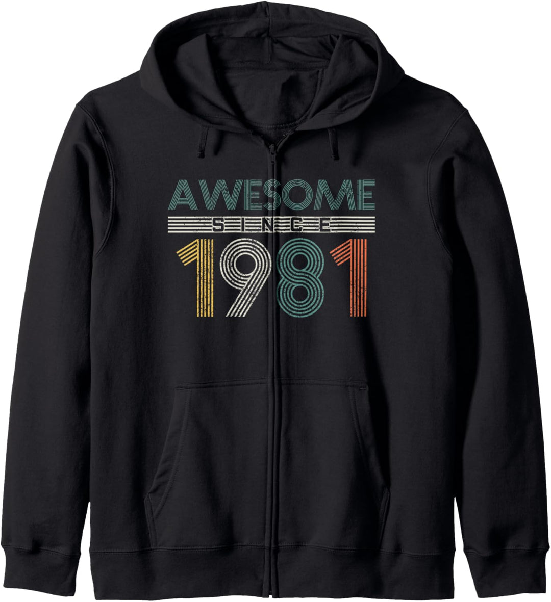 40. Geburtstag Lustig Geschenk Vintage Awesome Since 1981 Kapuzenjacke