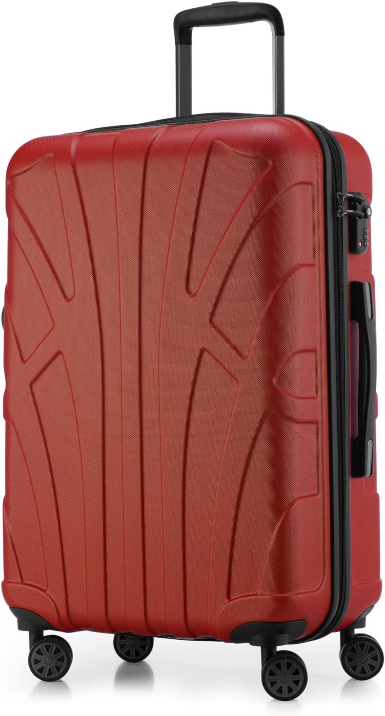 suitline Hartschalen-Koffer Koffer Trolley Rollkoffer Reisekoffer, TSA, 66 cm, ca. 58 Liter, 100% AB