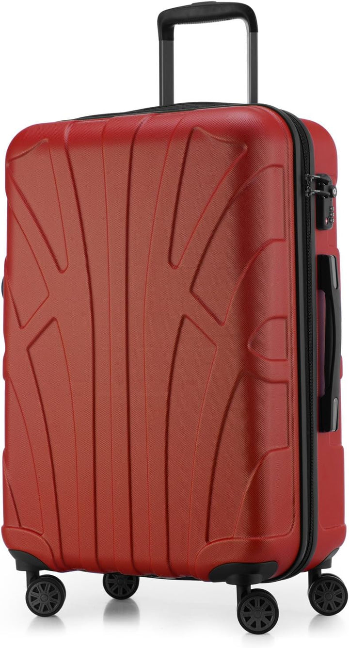 suitline Hartschalen-Koffer Koffer Trolley Rollkoffer Reisekoffer, TSA, 66 cm, ca. 58 Liter, 100% AB