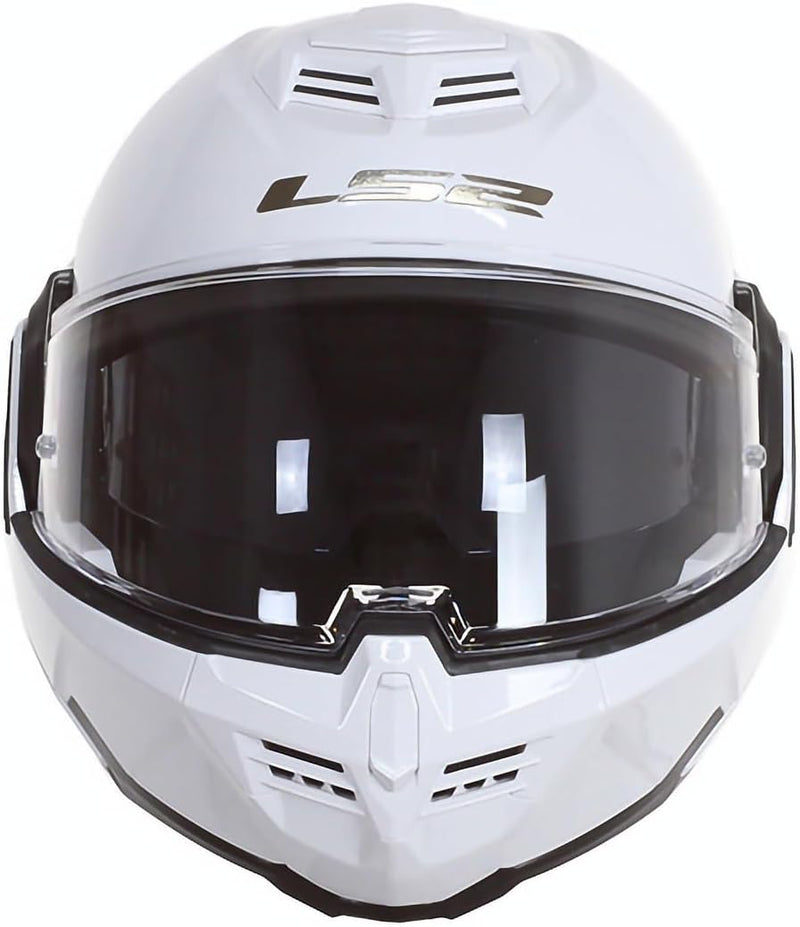 LS2, Klaphelme motorrad ADVANT solid white 06, L L Weiss, L Weiss