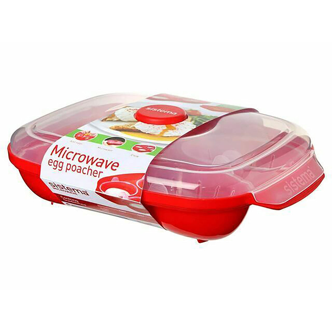 Sistema Microwave Eierpochierer für 4 Eier, rot Egg Poacher, Egg Poacher
