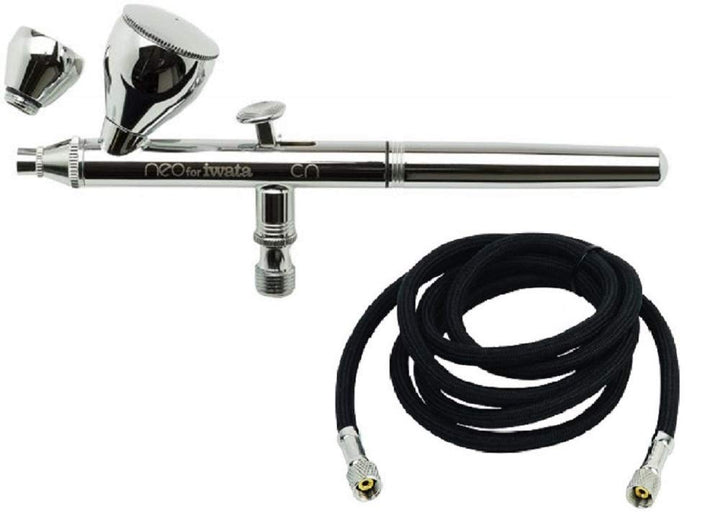 Airbrush Iwata Neo HP-CN mit Geflochtener Luftschlauch Fengda 3m passend 1/8 "-1/8"