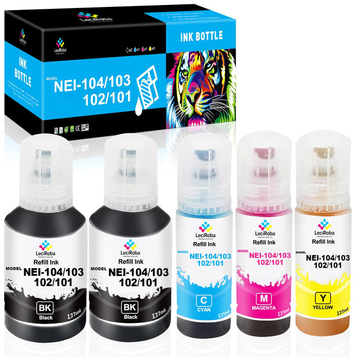 LeciRoba E-104 für epson 104 103 102 Ecotank Multipack use with ET-2710 ET-2711 ET-2712 ET-2714 ET-2
