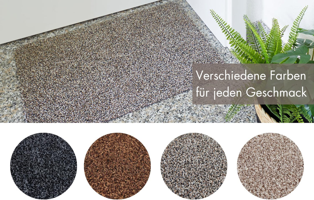 andiamo Fussmatte innen Samson – waschbare Baumwoll-Schmutzfangmatte - rutschfest, saugstark & hochw