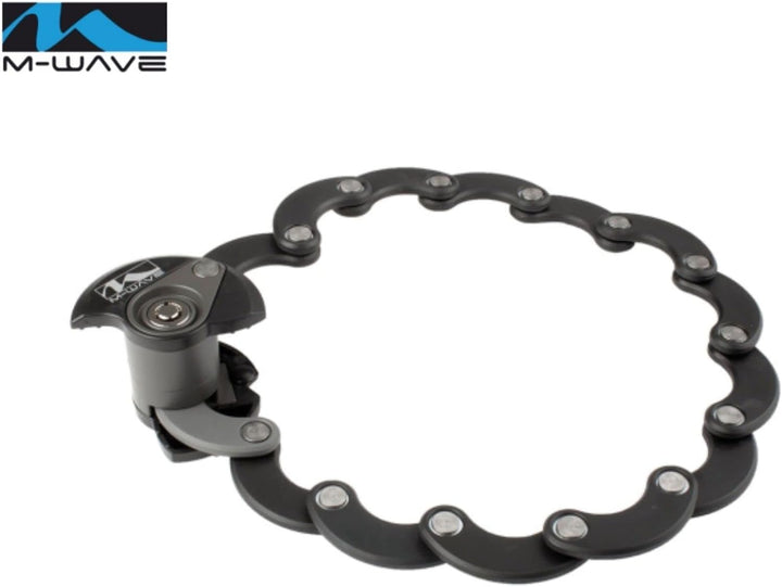 M-Wave F600D Fahrrad Falt-Disc-Schloss Schloss mit Clip-on Halter inkl. Fahrradklingel