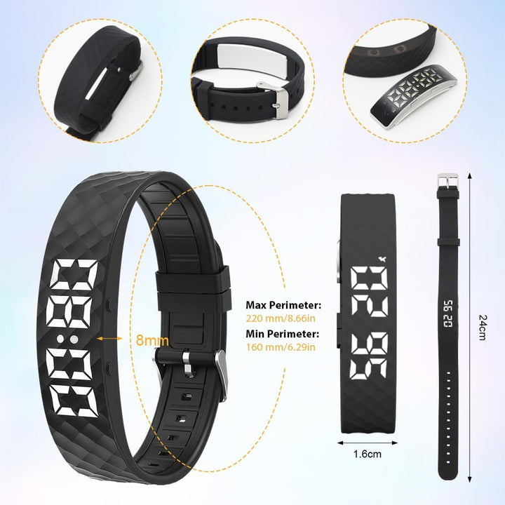 CEWROM Vibrationswecker Armband, Vibrationsalarm Erinnerung Uhr, Silent Vibrating Alarm Reminder Wat
