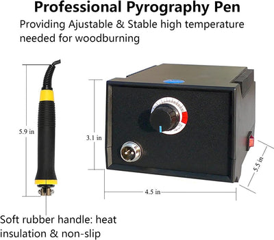 WANGCL Brandmalerei-Stift-Kit Holzverbrennungs-Kit Digitale Temperaturregelung Host-Unterstützung Ho