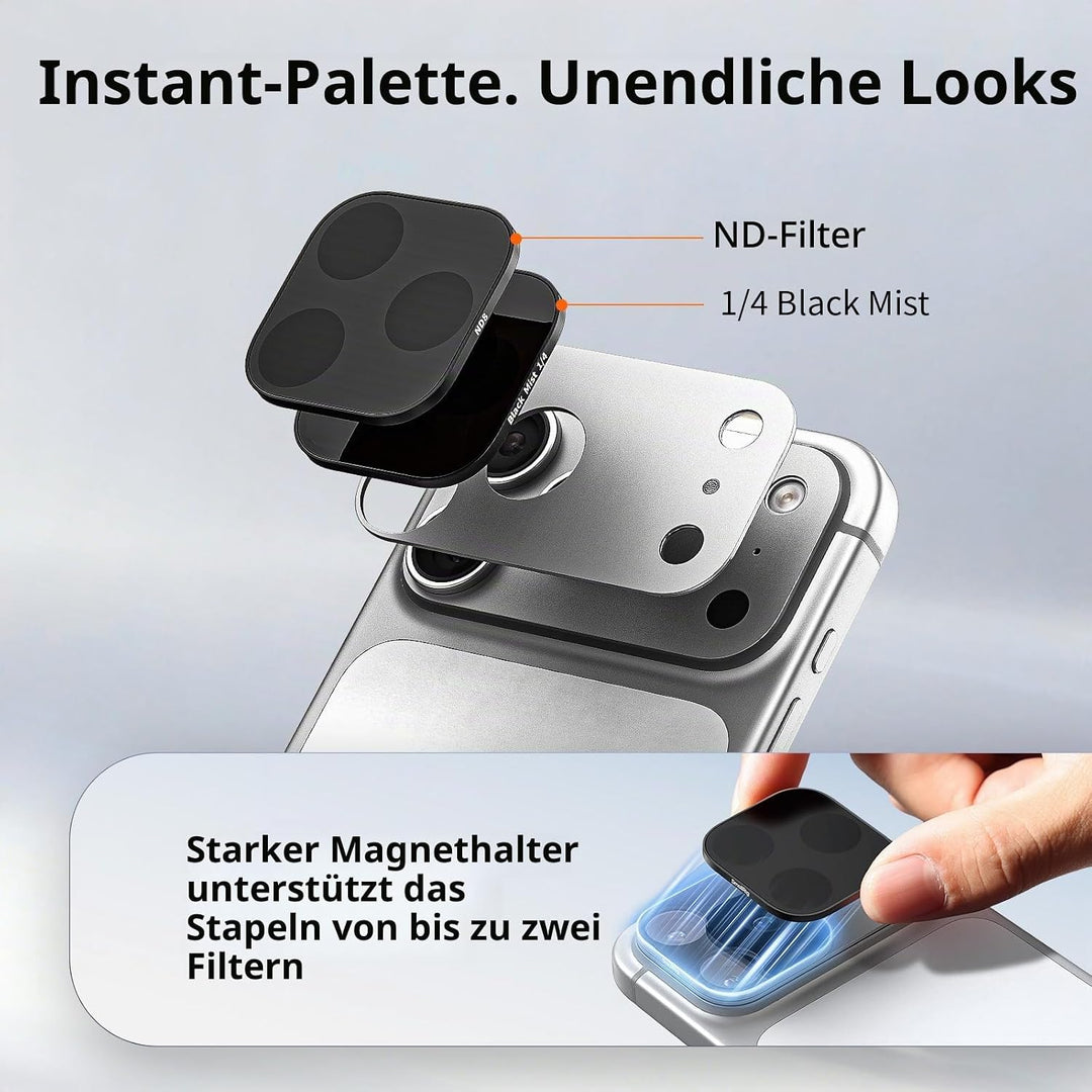 SMALLRIG Square ND &amp; Black Mist Filter Kit für iPhone 17 Pro Max, Magnetische Objektivfilter mit Bas