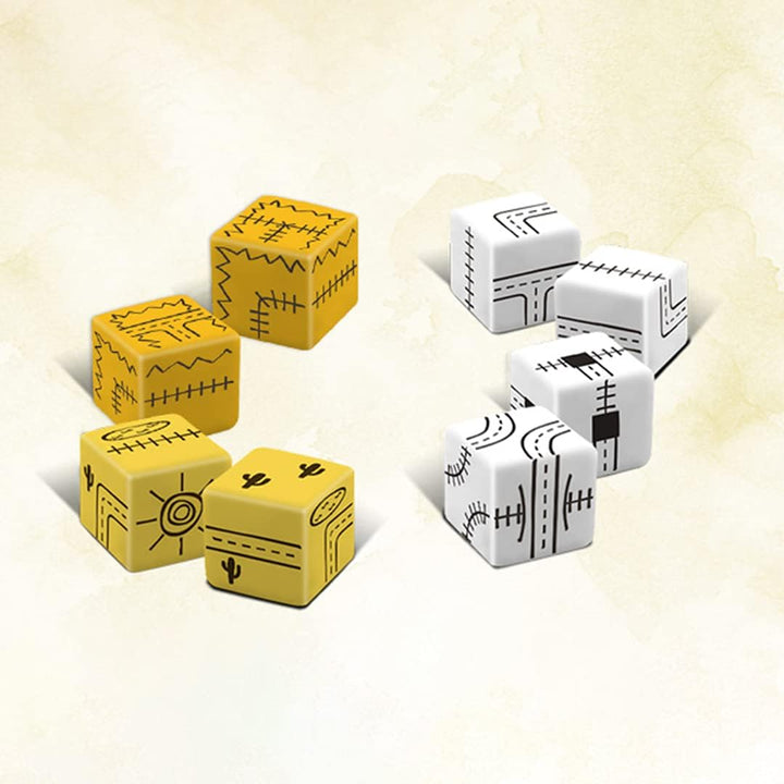 Asmodee, Railroad Ink Challenge-Shining Yellow Edition, Board Game, 1-4 Players, Ages 8+, 15-30 Minu