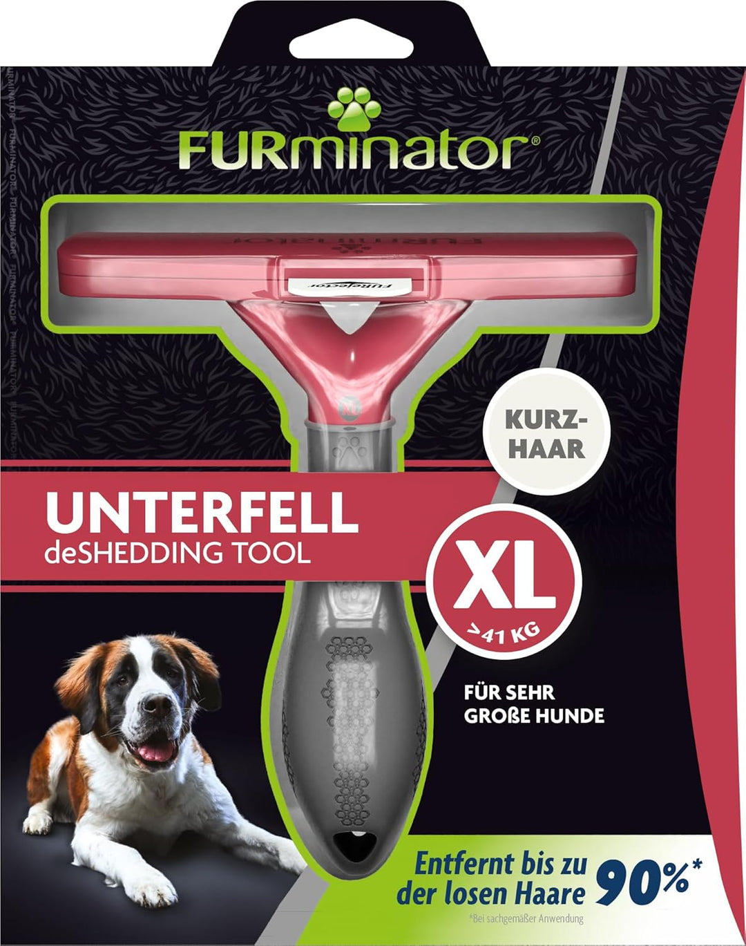 FURminator deShedding-Tool Hund Grösse XL Kurzhaar - Hundebürste für sehr grosse Hunde zur Entfernun