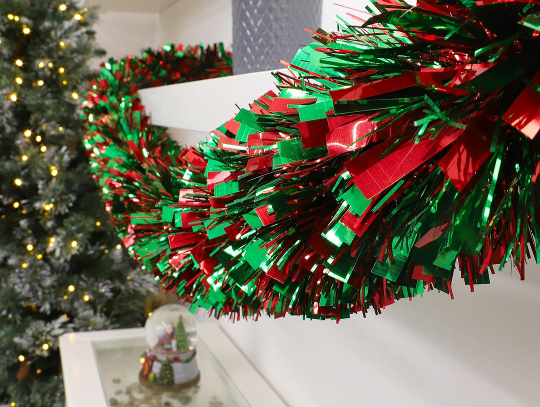Christmas Concepts® 3m / 9.8ft Klobig/Feines Weihnachtslametta - Weihnachtsdekoration - Hochwertige