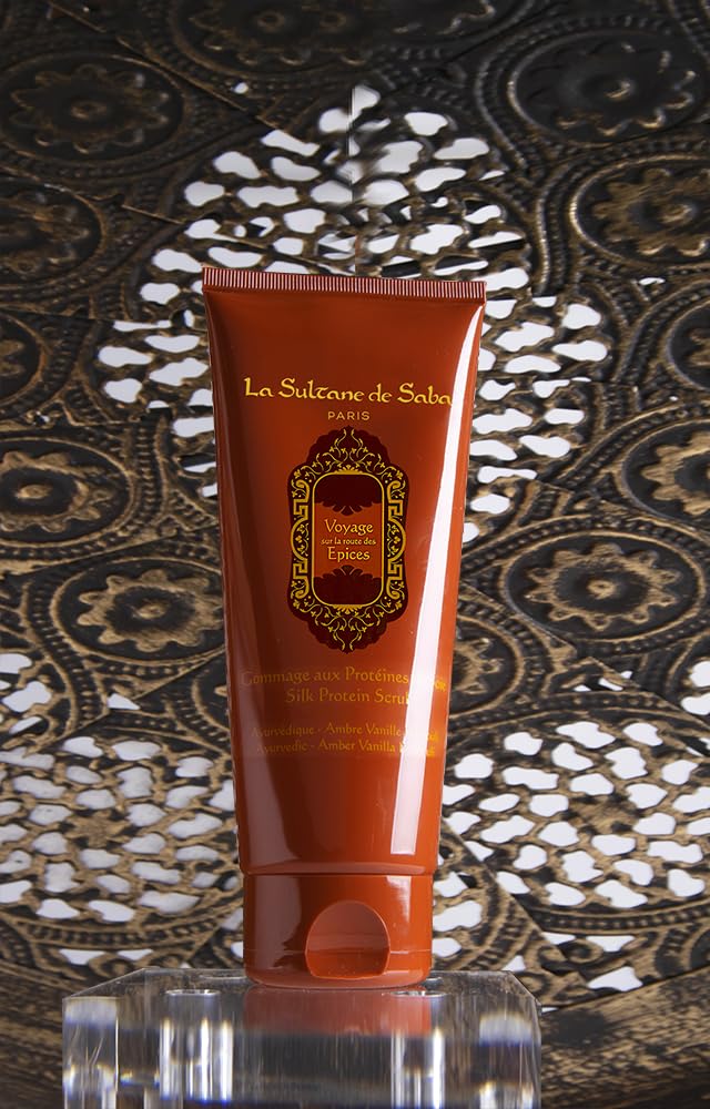 La Sultane de Saba - Seidenproteinpeeling Patschuli Vanille Bernstein, 200gr - Reisen Sie auf der Sp