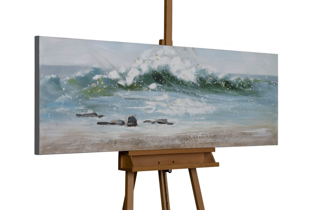 KunstLoft Leinwandbild | 100% HANDGEMALT | 150x50cm | Gemälde &