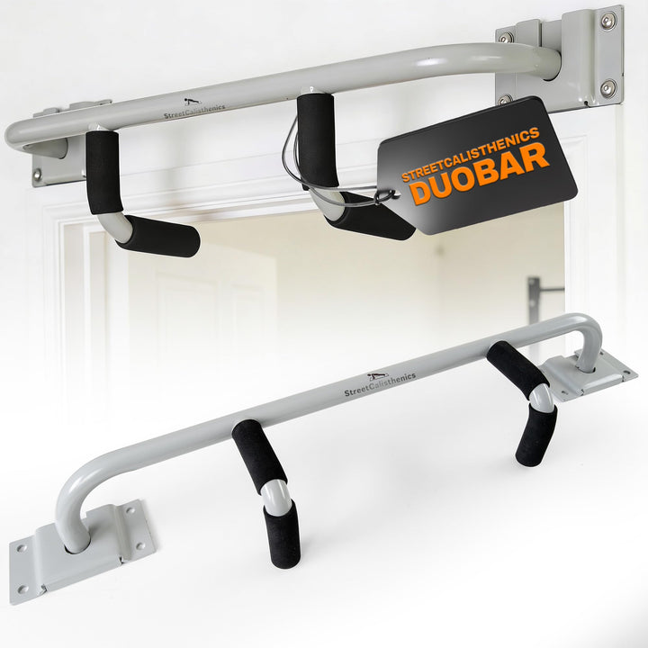 DuoBar Klimmzugstange [Wandmontage Abnehmbar] Calisthenics Equipment Homegym für Zuhause Pull Up Bar