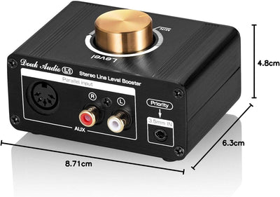 Mini Stereo Line Level Booster Verstärker Audio Preamp für MP3, iPod, iPad, iPhone, 20dB Gain + Laut