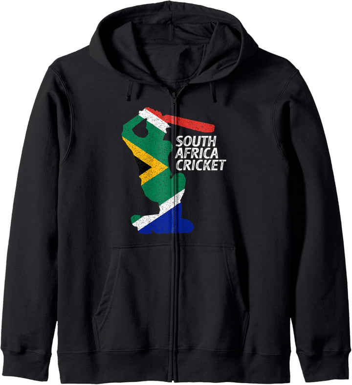 Südafrikanisches Cricket mit Südafrika-Flagge Kapuzenjacke