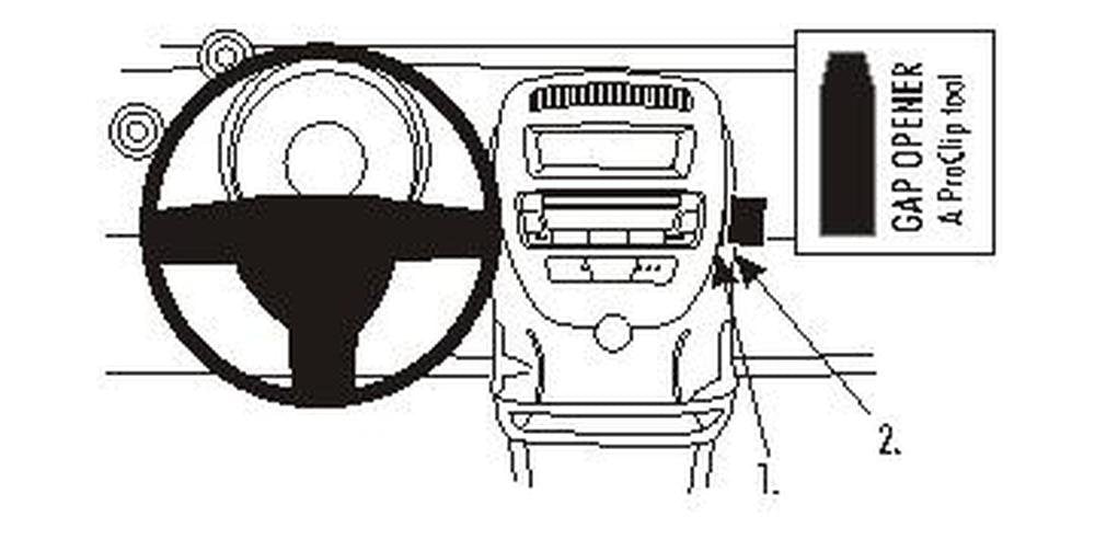 Brodit ProClip für Citroen C1 06-09 Angled Mount schwarz