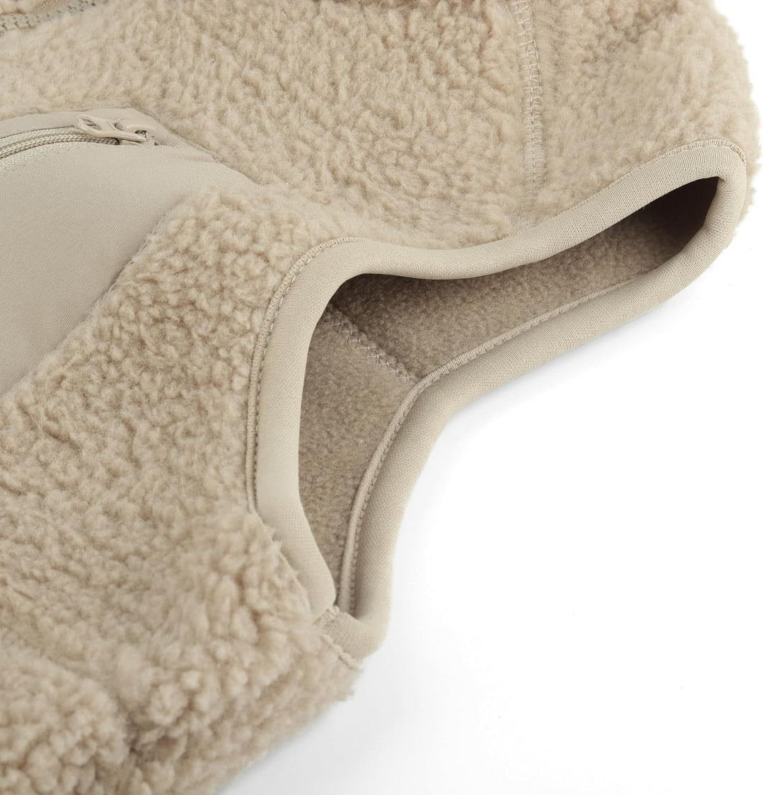 ANIMQUE Kleinkind Kinder Polarfleece Weste Verdicken Kinder Stehkragen Reissverschluss Ärmellose Jac