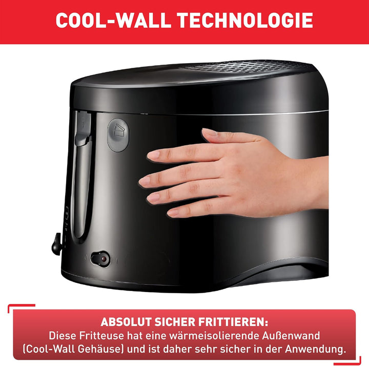 Tefal FF1078 Maxi Fry Fritteuse | Cool Wall Technologie | bis zu 1,2 kg Fassungsvermögen | einklappb