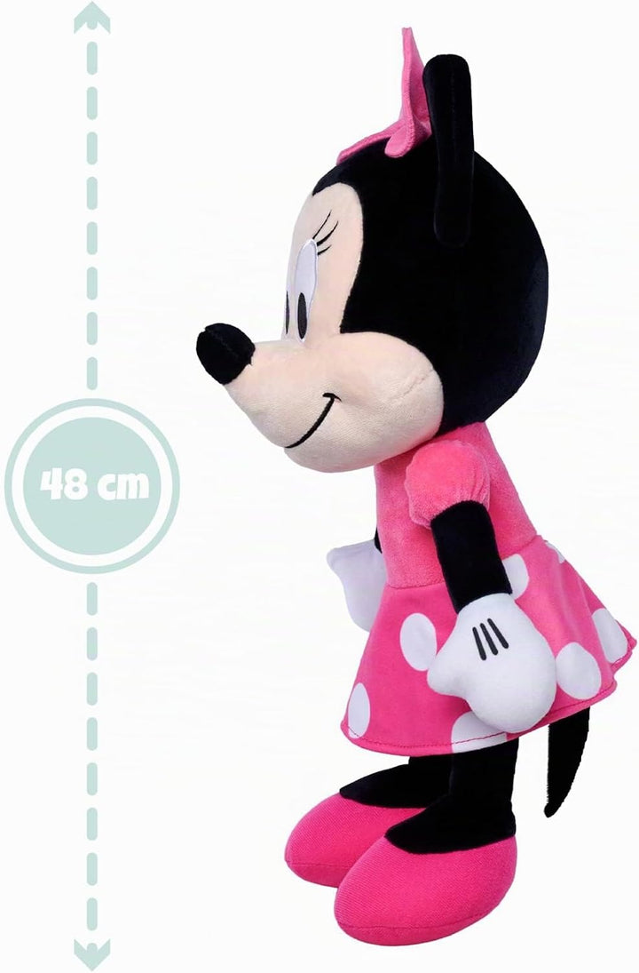 Simba 6315870382 Disney Happy Friends, Minnie Mouse, 48cm Plüschtier, Micky Maus, ab den ersten Lebe