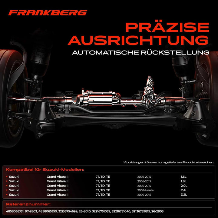 Frankberg Lenkgetriebe Servolenkgetriebe Hydraulisch für Linkslenker Kompatibel mit Grand Vitara II