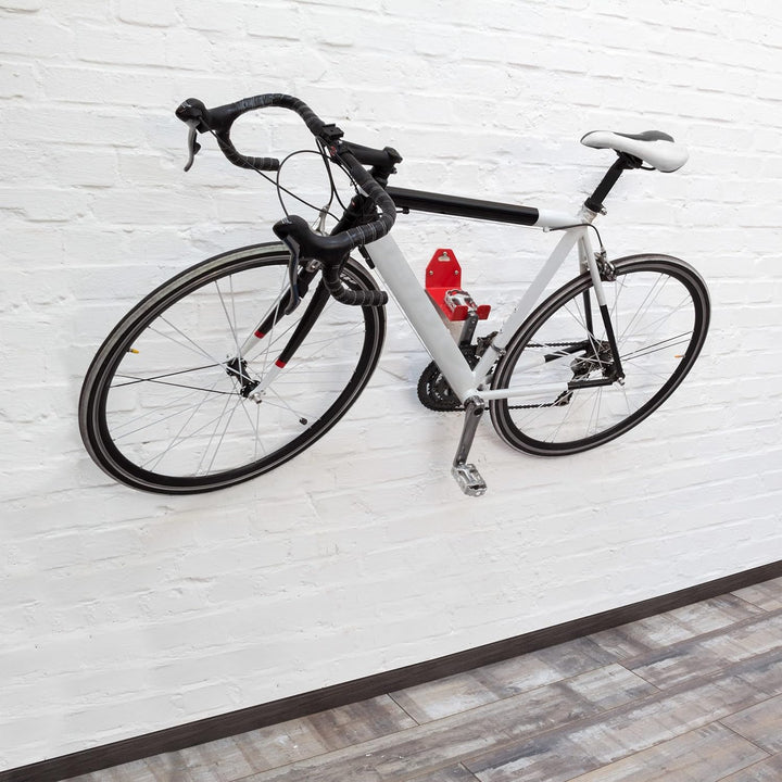 Relaxdays 4 x Fahrradhalterung, Radhalter zur Wandmontage am Pedal, bis ca. 20 kg, Auflagefläche BxT