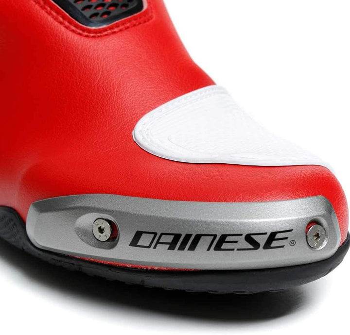 Dainese York D-WP Shoes, Motorradschuhe Wasserdicht Schwarz Weiss Lava Rot 45 EU, Schwarz Weiss Lava