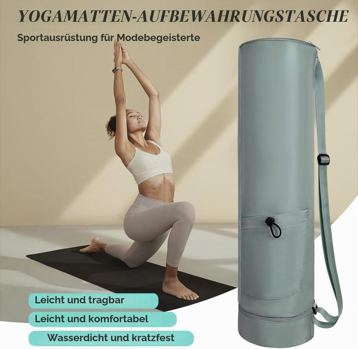 Yogatasche, Yogamatte Tasche, Sporttasche Damen mit Nassfach &amp; Flaschentasche, Verstellbarer Schulte