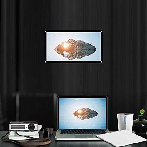 Projektor-Leinwand, 40 Zoll / 60 Zoll / 72 Zoll / 84 Zoll / 100 Zoll / 120 Zoll 16:9 HD Verdicken Tr