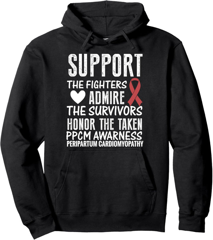 ppcm herz krankheit bewusstsein damen rotes band spruch geschenke Pullover Hoodie
