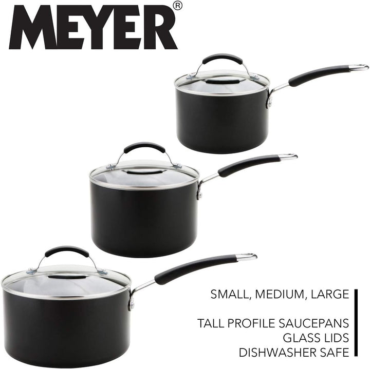 Meyer Topfset Induktion mit Stieltöpfen, Milchtopf und Bratpfanne 24cm - Kochtopf Set mit Antihaftbe