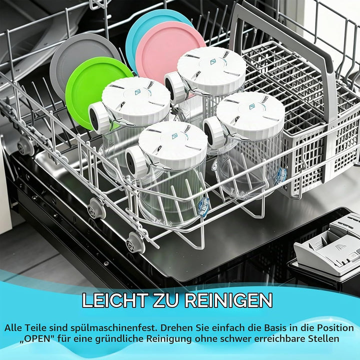 4er Set Behälter für Ninja Creami Swirl NC700 NC701EU, 480 ml Eisbehälter Ersatzbehälter mit farbige