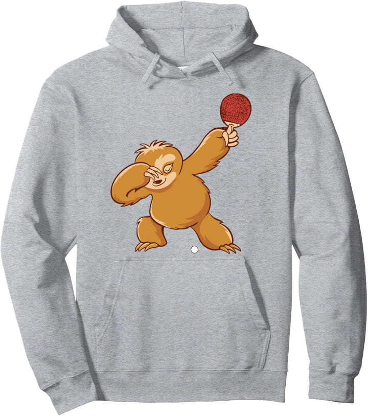 Faultier mit Tischtennisschläger Ball Ping Pong Tischtennis Pullover Hoodie