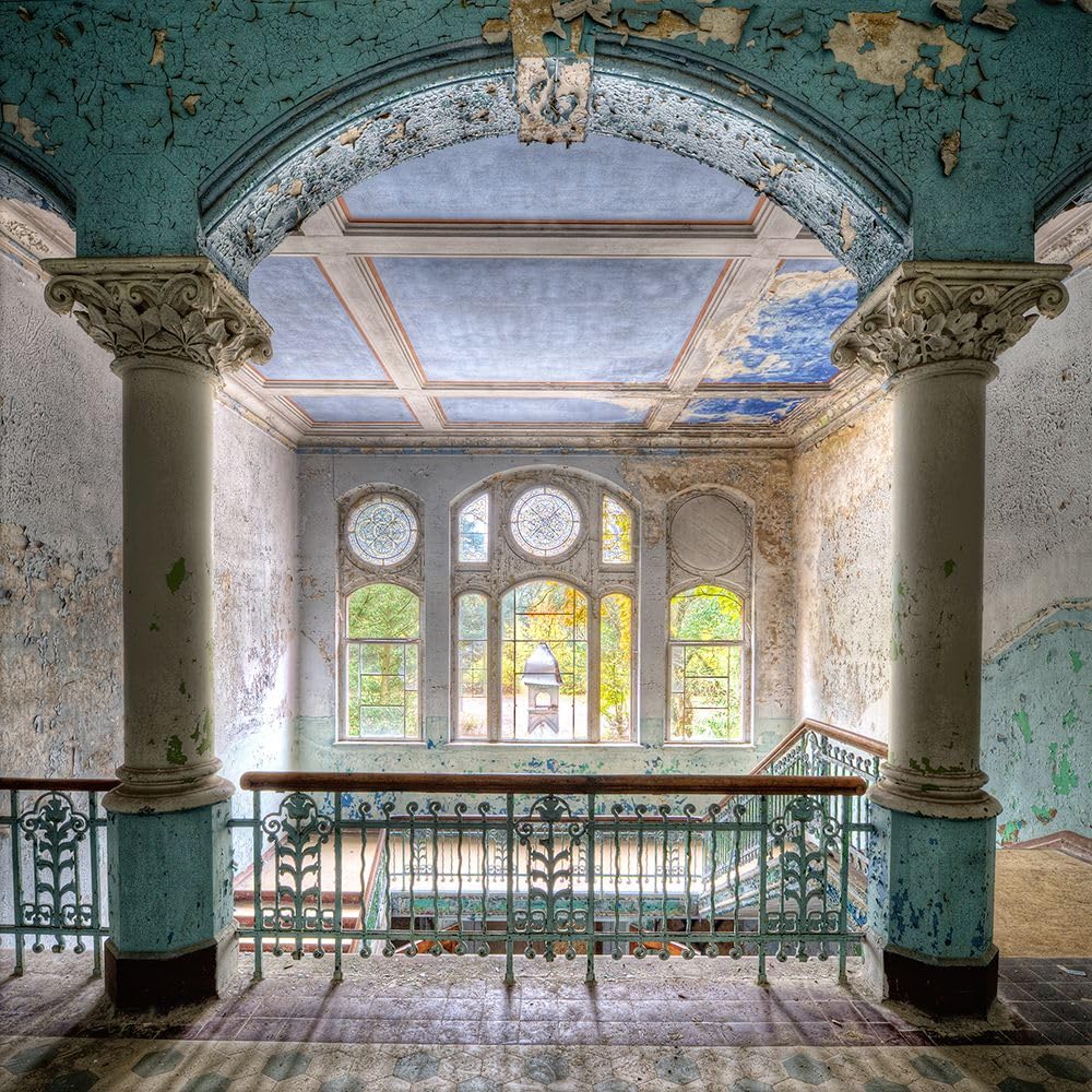 artissimo, Glasbild, 50x50cm, AG4080A, Lost Places II, Bild aus Glas, moderne Wanddekoration aus Gla