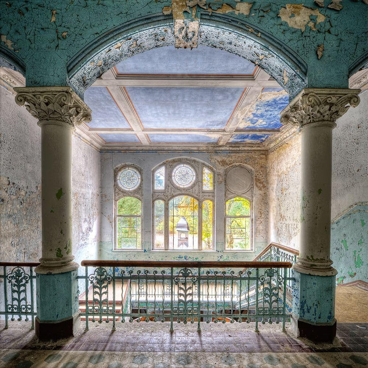 artissimo, Glasbild, 50x50cm, AG4080A, Lost Places II, Bild aus Glas, moderne Wanddekoration aus Gla