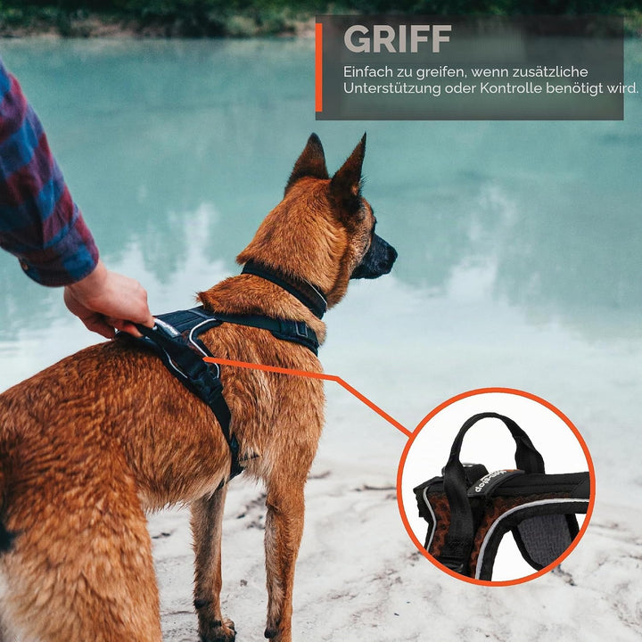 Non-Stop dogwear Rock Harness |130| Führ und Alltagsgeschirr, Grösse:L Schwarz L, Schwarz L