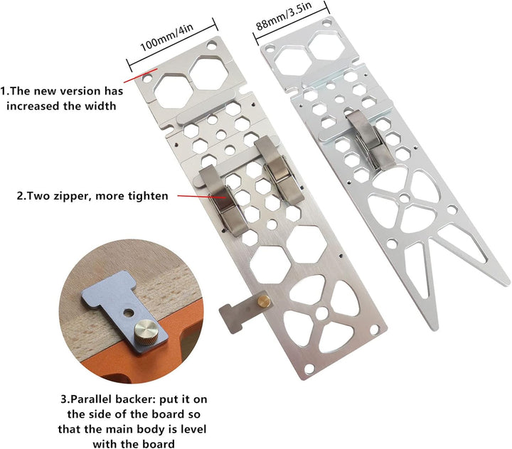 CDIYTOOL 340 mm Spursägen-Vierkant, silberfarben, rechtwinklig, Kreissägeführung, Winkelanschlag, ko