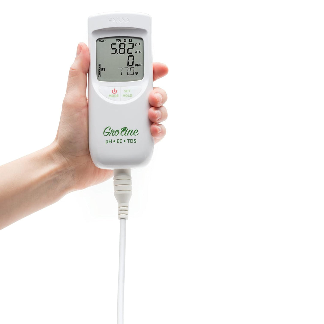 GroLine Tragbares Hydrokultur-Messgerät für pH/EC/TDS/Temperatur.