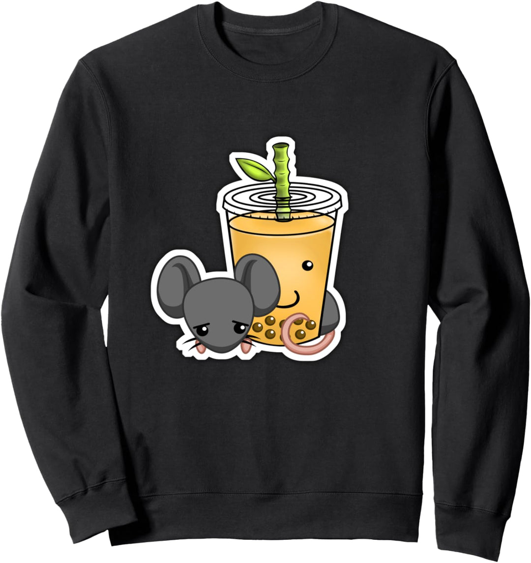 Year of the Rat Mouse Lowkey Bubble Boba Tea Chinese Zodiac Sweatshirt