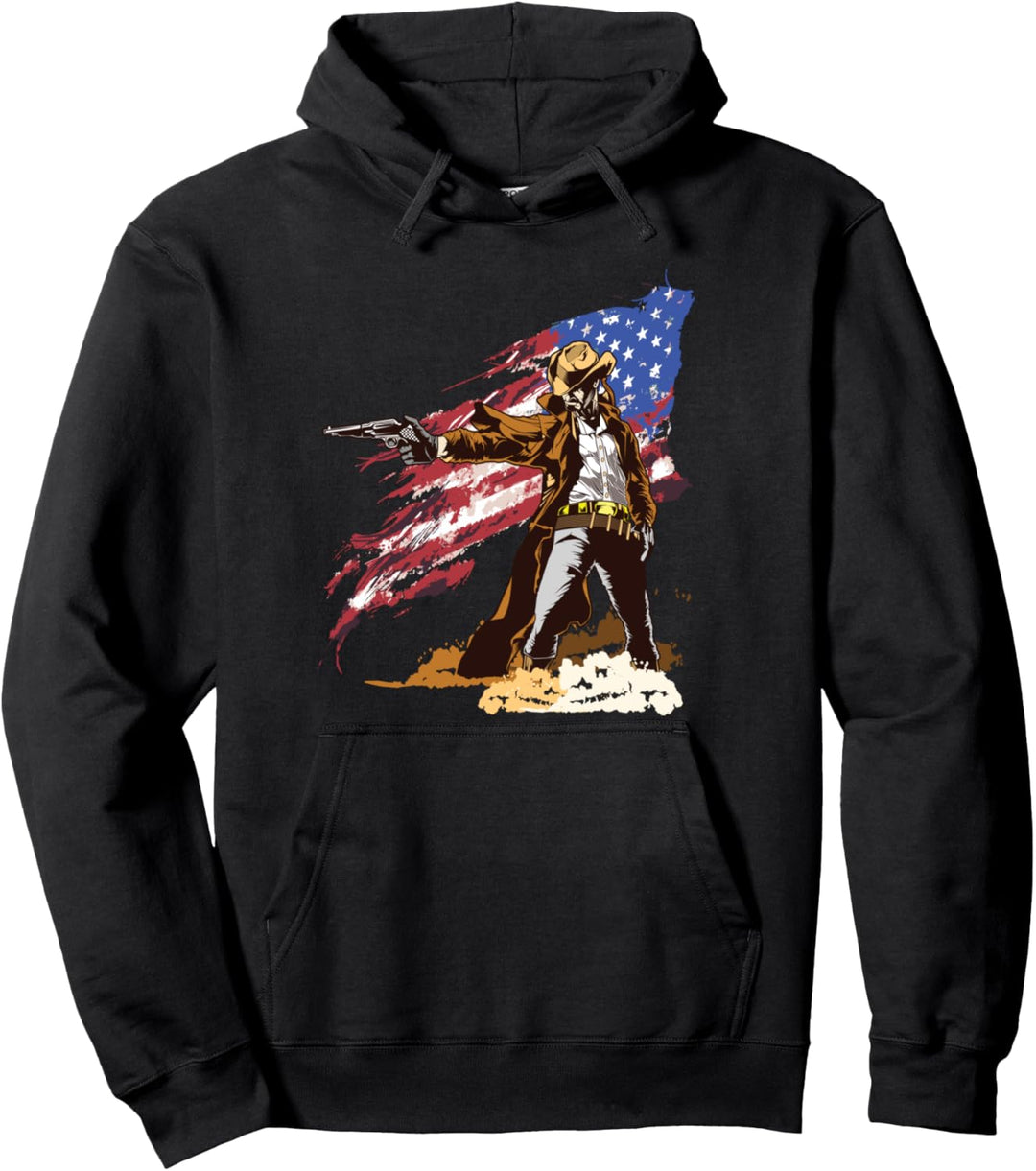 Vintage American Western Cowboy Geschenk Pullover Hoodie