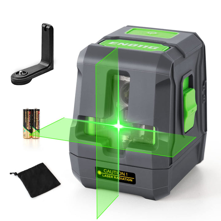 Kreuzlinienlaser Grün, ENVENTOR EN011G Selbstnivellierend Linienlaser 25m ± 0,3mm/m, Vertikale/Horiz