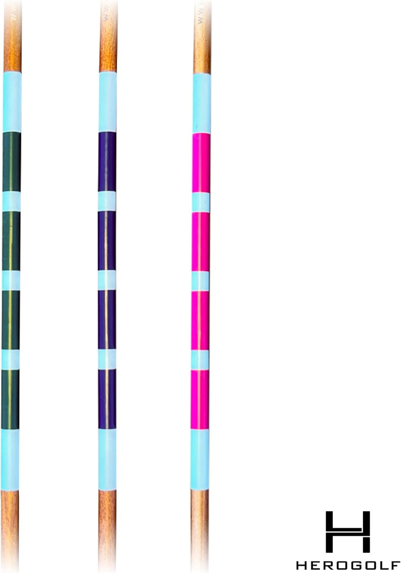 Hero Alignment Stick aus Holz - Der Moderne Ausrichtungstab das Training im Golf standard blau / wei