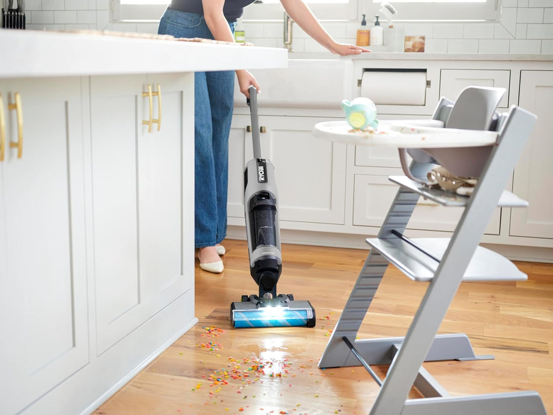 RYOBI 18 V ONE+ Brushless Multiflächenreiniger RHFC18BL-1X40GL, 3-in-1 Staubsaugen, Wischen & Trockn