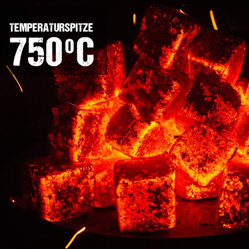 McBrikett KOKOKO CUBES Premium Grillkohle, 8 kg Bio Kokos Grillbriketts