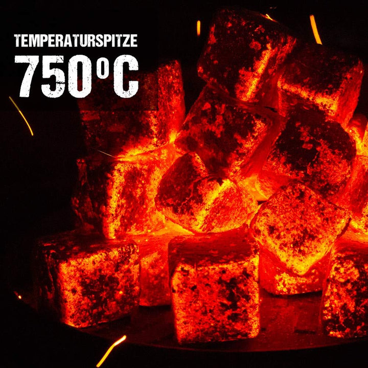 McBrikett KOKOKO CUBES Premium Grillkohle, 8 kg Bio Kokos Grillbriketts