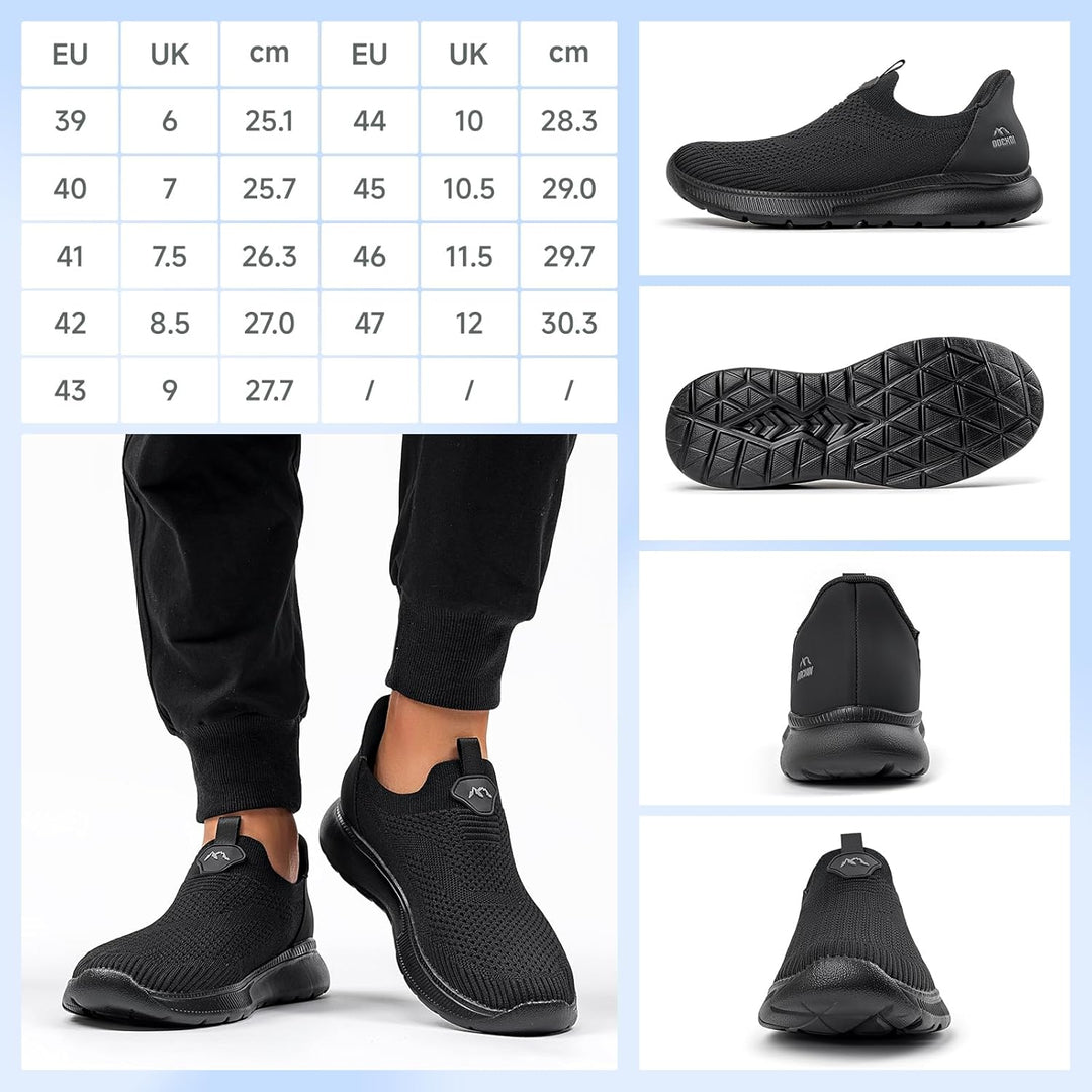 Sneaker Herren Ohne Schnuersenkel Slip-on Schuhe Mesh Atmungsaktiv Leicht Laufschuhe Sportschuhe Beq